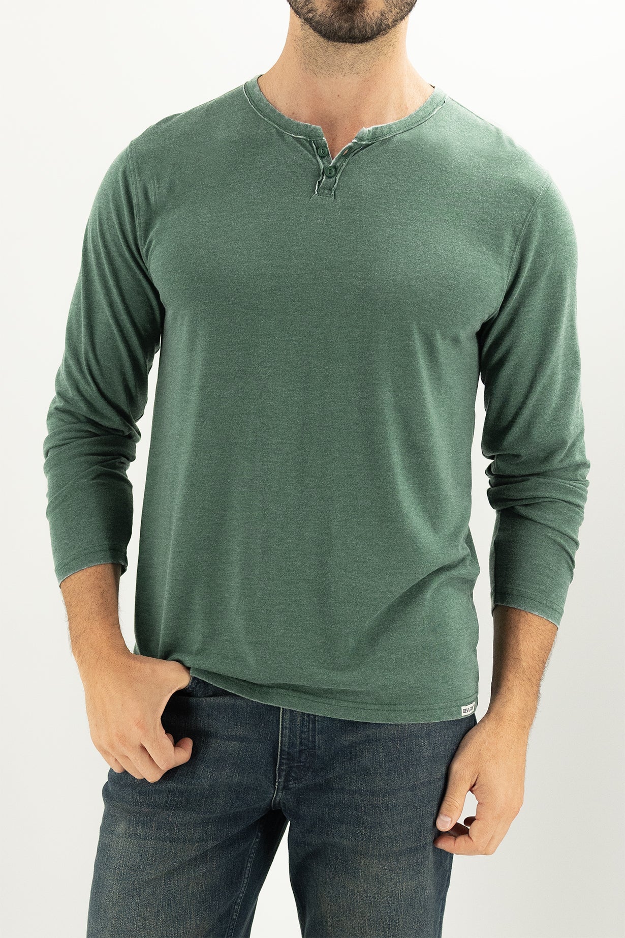 DEVIL-DOG® Long Sleeve Burnout Henley