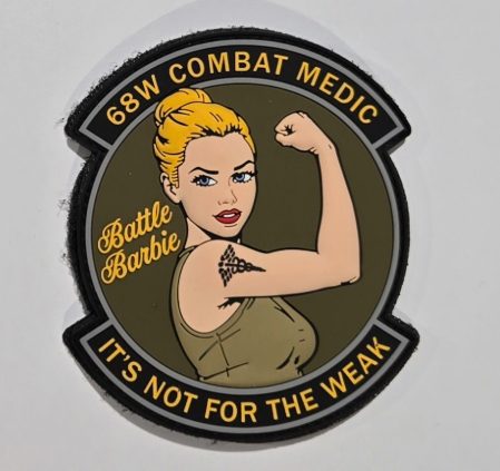 Battle Barbie PVC Patch