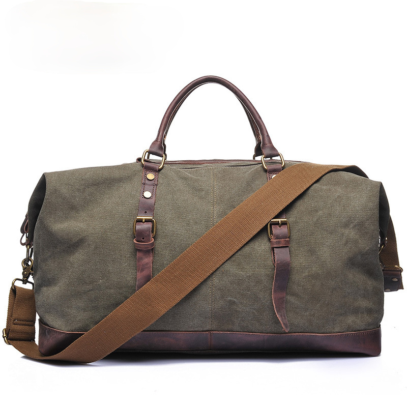 Travel Canvas Leather Duffle Bag - BUNKER 27
